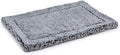 PELZIN Stoutwool Indestructible Dog Bed - Fluffy Chew Proof Dog Crate Pad - Tough Kennel Pad for Aggressive Chewers - Washable, Ideal for Jumbo Breeds & Fits 54-Inch Crate - 53"x35", Charcoal