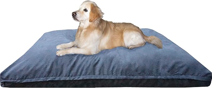 Dogbed4less Jumbo Orthopedic Extreme Comfort Memory Foam Dog Bed for Extra Large Dog, Waterproof Internal Case and Machine Washable External Cover, 55X47 Pet Pillow, Grey
