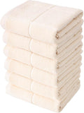 Glynniss Kitchen Towels Pack of 6, Dish Towels for Kitchen Drying Dishes, Cotton Kitchen Hand Towels (Beige, 15x25 inches - 6pcs)