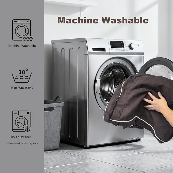 Mama halo Orthopedic Foam Dog Beds for Large Dogs Up to 100 lbs, L Dog Couch with Bolster, Washable Pet Bed Sofa with Removable All-Over Water-Resistant Cover & Non-Slip Bottom(Large, Chocolate)