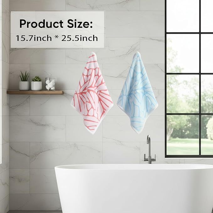 YHPDYL 2-Pack Women's Microfiber Hair Towel Wrap: 50% Faster Drying, Ultra - Absorbent & Anti - Frizz for Long and Curly Hair! 16 * 26 Inches Oversized, Lightweight for Travel, Gym, Spa & Home Use