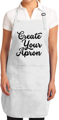 TEEAMORE Custom Aprons for Women Men Add Your Text Personalized Chef Kitchen Apron