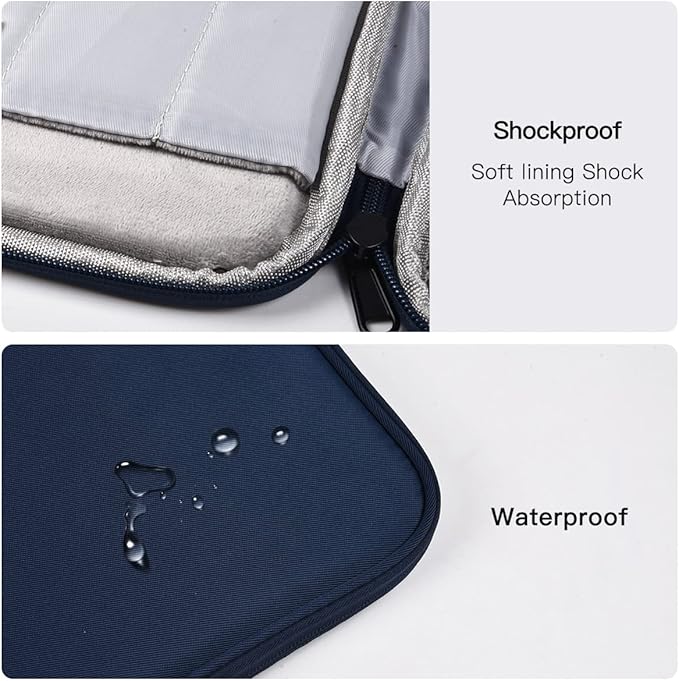 9-11 Inch Tablet Sleeve Bag for iPad Pro 11 M5 M4/Air 11 M2 M3,Samsung Galaxy Tab A9+ S11 S9/S8 Ultra 11"/A8/S7/A7/S6 Lite 10.4"/S5e,iPad Air 5 4 gen 10.9"/Air 2 9.7"/iPad 9 8 10.2" Pouches Case-Blue