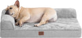 EHEYCIGA Orthopedic Dog Bed Medium Size Dogs, Memory Foam Dog Bed with Washable Removable Cover, Waterproof Pet Sofa Couch for Crate with Nonskid Bottom, 30x20x6, Grey