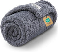Luciphia Premium Fleece Pet Blanket for Small Medium Dogs Puppy Soft Sherpa Calming Cat Throw Blankets(Grey,57x40 inches)
