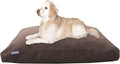 Dogbed4less XXL Orthopedic Extreme Comfort Memory Foam Dog Bed for Large Dog, Internal Waterproof Lining and External Machine Washable Denim Cover, 55X37 Pet Pillow, Brown