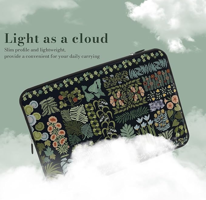 iCasso Laptop Sleeve 15.6 inch, Compatible with MacBook Air 15 inch, Cute Shockproof Laptop Case 15.6'', Slim Protective Travel Carrying Case for MacBook Pro 16, Lenovo Dell Asus HP, Black
