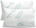 Elif King Size Pillows for Sleeping Set of 2 – Cooling Shredded Memory Foam Pillows with Removable Cover for Back, Stomach & Side Sleepers, Rayon Derived from Bamboo, King (2 Pack)