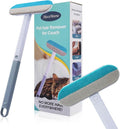 MecoMeow Pet Hair Removal Brush for Couch, Durable, Reusable, Washable Lint Cleaner for Dog and Cat Hair, Gentle on Furniture, Effective on Carpets, Clothing, Bedding-Simple