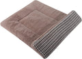 Vetasac Reversible Dog Bed Mat with Plush and Corn Velvet,Soft Warm Pet Cushion, Dual Purpose Washable Sleeping Mattress Bed for Small Medium Large Dog and Cat XB004 (18 * 13", Khaki)