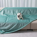 Maidewow Green Dog Blanket for Pet Bed Cover Reversible Waterproof Puppy Fleece Blankets Leakproof Sofa Couch Cover Doggie Cat Pet Blanket for Warm Fluffy Washable Mat-Green,XL