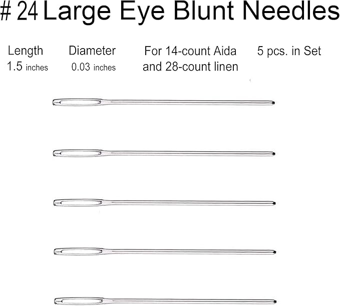 20pcs Tapestry Needles Four Sizes 18, 20, 22, 24 for Yarn and More