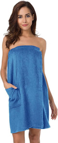 SIORO Women Bath Towel Wrap Robe, Soft Cotton Terry Spa Cloth, Plush Adjustable Closure for Shower, Travel, Pool, Gym