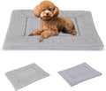BVAGSS Dog Bed Mat,Reversible Crate Pad, Memory Foam Beds, Soft Warm Pet Cushion for Small Medium Dogs, Washable Pet Sleeping Mattress Kennel Bed Pad XH079 (24''x18''x1.6'',Grey)