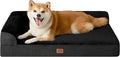 EHEYCIGA Memory Foam Dog Bed Large Size Dogs, Orthopedic Dog Bed Large with Washable Removable Cover, Waterproof Pet Sofa Couch with Nonskid Bottom, 36x27x6, Black