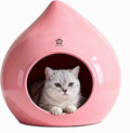 ZoeFleur Peach-Shaped & Pet Bed - Pet-Safe Rounded Eco-Resin Design, Space-Saving Home Ornaments(A-Pink)