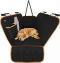 Active Pets Dog Car Seat Cover for Back Seat, Waterproof Pet Protection Hammock, SUV Truck Car Backseat Protector with Safety Features, XL, Orange