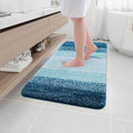 Arotive Microfiber Bathroom Rugs, Shaggy Soft and Absorbent Bath Rug, Non-Slip, Thick Plush Machine Washable Dry Bath Mats for Bathroom, Tub and Shower, 40x24, Peacock Blue, Rectangular