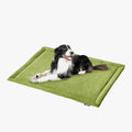 Allisandro Waterproof Dog Bed Kennel Pad Dog Sleeping Crate Mat with Non-Glue Filling and Non-Slip Silicone Bottom, Grass Green, 31.4 X 23.6 Inches