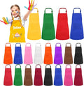 24 Pieces 12 Colors Kid Aprons Set XL for 7-13 Age Children Chef Aprons Kids Painting for Kitchen Cooking Baking Painting