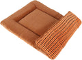 Vetasac Reversible Dog Bed Mat with Plush and Corn Velvet,Soft Warm Pet Cushion, Dual Purpose Washable Sleeping Mattress Bed for Small Medium Large Dog and Cat XB004 (24"x18", Orange)