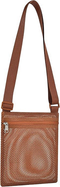 USPECLARE Heavy Duty Semi-Transparent Mesh Purse See Through Mesh Crossbody Bag