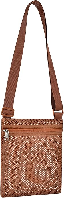 USPECLARE Heavy Duty Semi-Transparent Mesh Purse See Through Mesh Crossbody Bag