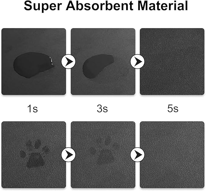 Dachshund Dog Food Mat for Floors Waterproof,Quick Dry Anti-Slip Dog Bowl Mats for Food and Water,Pet Feeding Mats,Pet Placemat for Messy Drinkers to Protect Floors,Pets Supplies 17.72×11.81in
