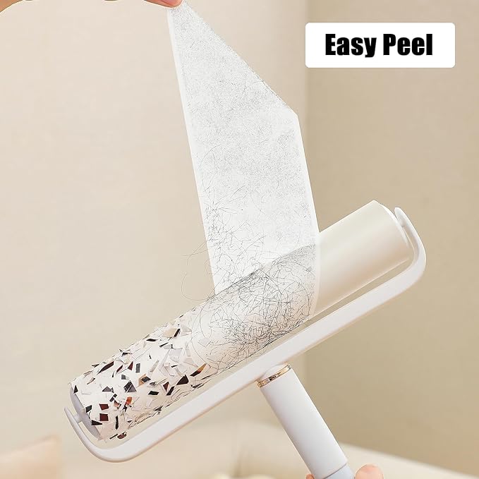 6 Pack 9.45 inch Lint Roller Refill Extra Sticky 9.4-9.5 inch Wide Large Lint Roller Refills for Floor Pet Hair Remover Replacement Refills Total 360 Sheets (6 Sticky Rolls)