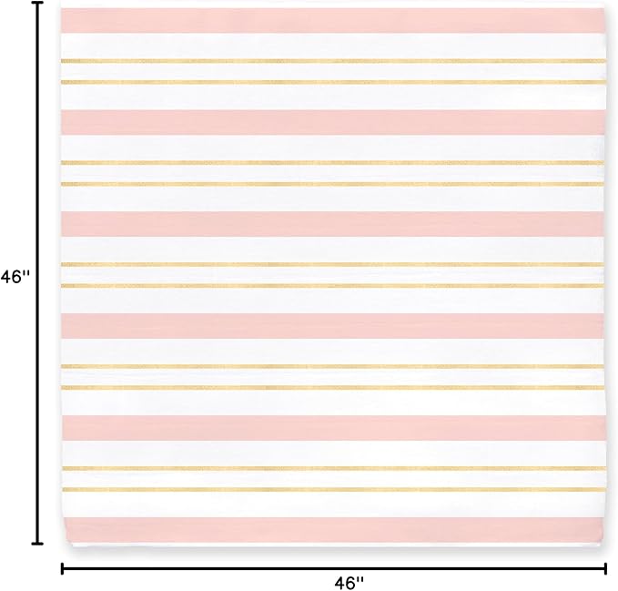SwaddleDesigns Cotton Muslin Swaddle Blanket, Receiving Blanket for Baby Girls, Best Registry Gift, 46x46 inches, Pink Serenity Stripes
