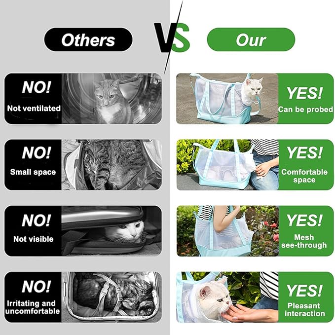 Vinqki Visible Comfort Cat Sling Carrier for Small Cats 3-8lb,Mesh Dog Sling for Small Dogs and Cats-Light & Breathable Cat Carrier Pouch,Soft Puppy Purse with Adjustable Shoulder Strap(Beige)