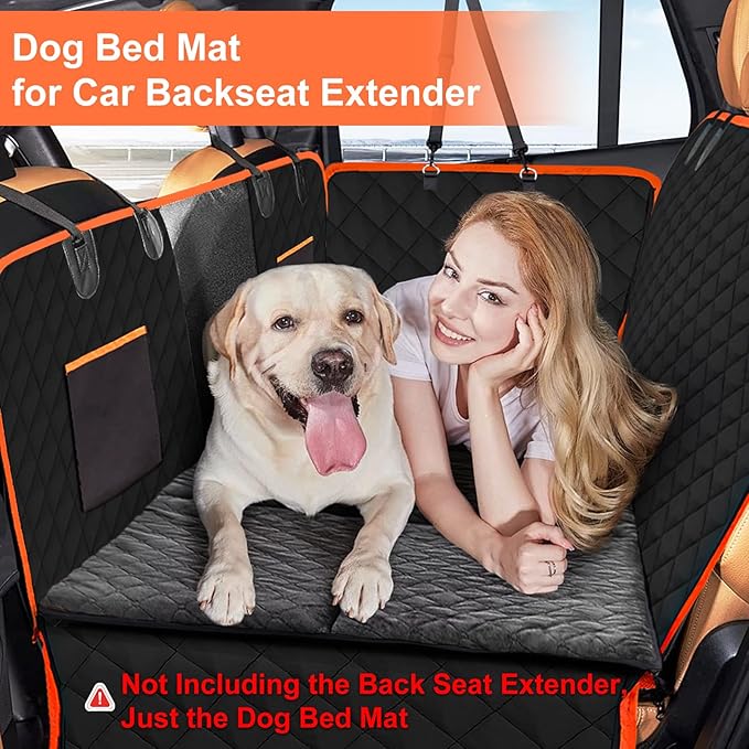 XUYEDOGLSH Car Backseat Dog Mat, Comfortable Non-Slip Cushion Suitable for Travel Dog Bed and Pet Home Sofa Blanket, Custom Mat for Car Backseat Extender and Seat Cover (Gray 51.2 x 23.6in)