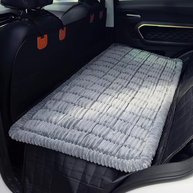 HOMEREFROM Dog Bed for Car, Backseat Pet Bed Mat, Dog Seat Cover for Car Back Seat, Non-Slip Travel Pet Mat, Fit for Backseat Extenders and Seat Covers (Bluegrey, 24.8x54inch)