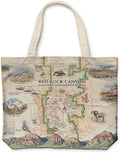 Xplorer Maps Canvas Tote Bag with Handles, Cloth Grocery Shopping Bag, Reusable & Eco-friendly Bag, 100% Cotton, Washable