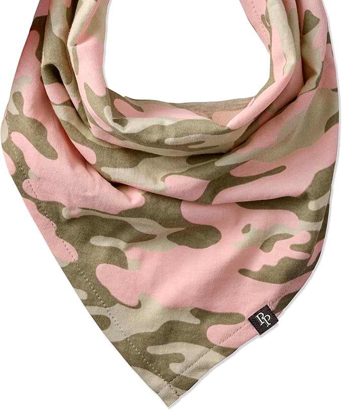 Pet Passion Bandit - The PET Bandana 100% Organic Cotton Pet Bandanas Clothes for Small, Medium, Large Dogs, 3-Pack Pink Camo, Medium/X-Large