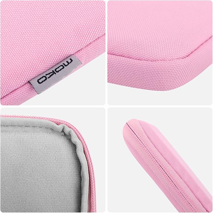 MoKo 9-11 Inch Tablet Sleeve Bag Carrying Case Fits New 11inch iPad Air M3, iPad A16 2025, iPad Pro 11 M4, Air 5/4/3, iPad 10/9/8th Gen, Tab S8/S9 11", Pink