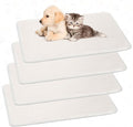 Drydiet 4 Pcs Pet Carrier Pad Travel Pet Reversible Dog Mat Replacement Liners for Travel Dog Bed Pad Washable Plush Double Sided Bed Mat for Cat Kennel Crate(Beige,17 x 11 Inch)