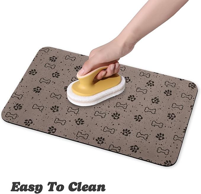 Dog Food Mats,Cat Absorbent Water Bowl Feeding Mats Pet Placemats for Food and Water Spot 24 * 32 inch