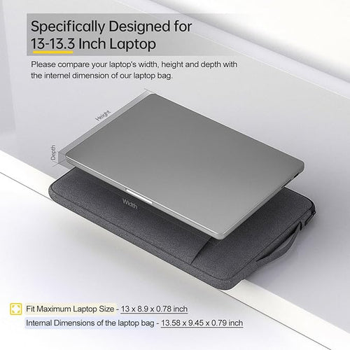 13.3 Inch Laptop Sleeve for HP ProBook 13.3/EliteBook 830, Dell Latitude 5300, ASUS Acer Lenovo 13 inch Notebook Computer Case Bag, Space Grey