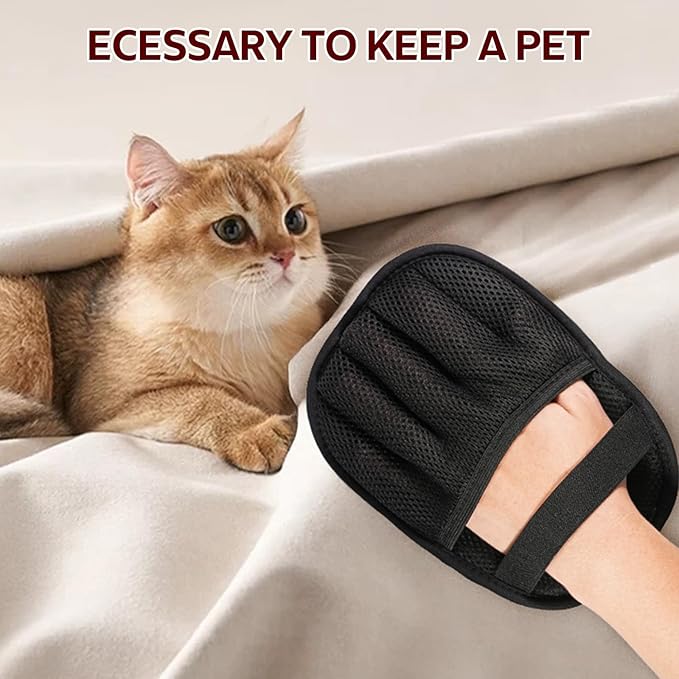 Pocleanish 2-Pack Pet Hair Remover Gloves for Cats & Dogs, 2025 Upgraded Five-Finger Reusable Electrostatic Pet Hair Gloves, Magic Brush Pet Hair Remover Tool for Laundry, Couch, Carpet, Car Seat