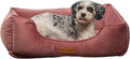 Modern Threads Luxury Dog Bed - Comfortable Tufted Velvet Cushion for Small to Large Dogs - Machine Washable - Durable & Cute Sleep Space for Pets - Pamper Your Pet with Cozy Beds - Rosewood