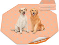 PJYuCien Washable Pee Pads for Dogs 2 Pack, 67" x 26" Octagonal Non-Slip and Leak-Proof Pee Mat, Puppy Training Pads for Whelping, Playpen, Crate, Bed （24/30/36/42'' 8 Panels Pen）