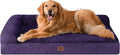 EHEYCIGA Extra Large Dog Bed Othorpedic, Memory Foam XL Dog Bed with Washable Removable Cover, Waterproof Pet Sofa Couch XLarge Size Dogs with Nonskid Bottom, 44x32x6.5, Purple