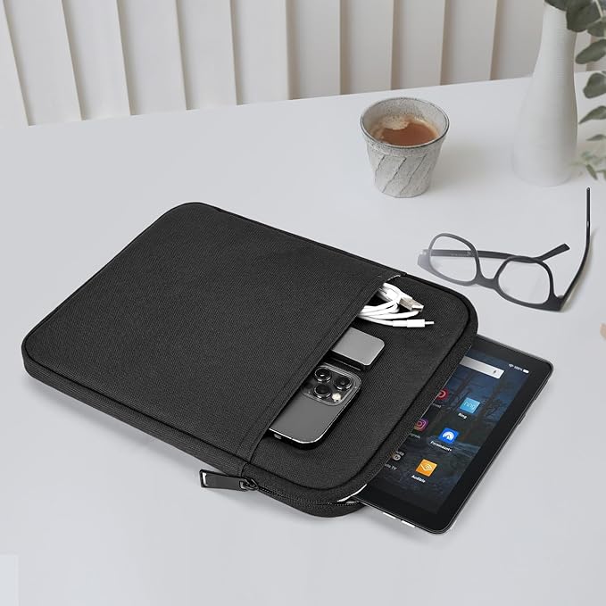 9-11 Inch Tablet Carrying Sleeve Case for Amazon Fire Max 11/10.1" Fire HD 10 Plus / 11" iPad Pro M5 M4 / Air M3 M2 / iPad 11th,Samsung Galaxy Tab S9 S8 S7 A8 11" Tablet Bag(Black)