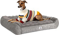 Welfibr XL Orthopedic Dog Bed Extra Large Dogs Bed, Thick Supportive Pet Couch with Sides, Dog Beds for Large Sized Dogs, Large Pet Sofa with Washable Removable Cover, Nonskid Bottom, Grey, 48"