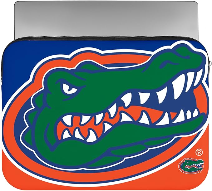 FOCO NCAA Official 15" Inch Colorblock Primary Logo Zipper Laptop Computer Sleeve Case Bag (Florida Gators)