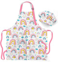 SANDJEST Kids Apron with Chefs Hat Set, Kitchen Apron Gifts