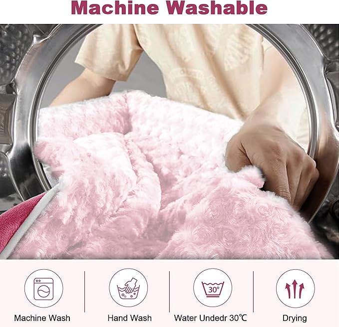 PAWPUBBY Medium-Sized Orthopedic Dog Bed - Washable Rose Velvet Cover, Waterproof Lining, Memory Foam Dog Couch, Non-Slip Base, Sofa Dog Bed for Corgis, Pomeranians, French Bulldogs (Rose Pink, L)