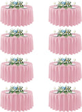 sancua Round tablecloth 90 Inch Diameter, 8 Pack - Circle Polyester Fabric Table cloth for Wedding Christmas Party Reception Banquet Birthday, Washable Formal Table Cover (Fit 30-72 Inch Tables), Pink