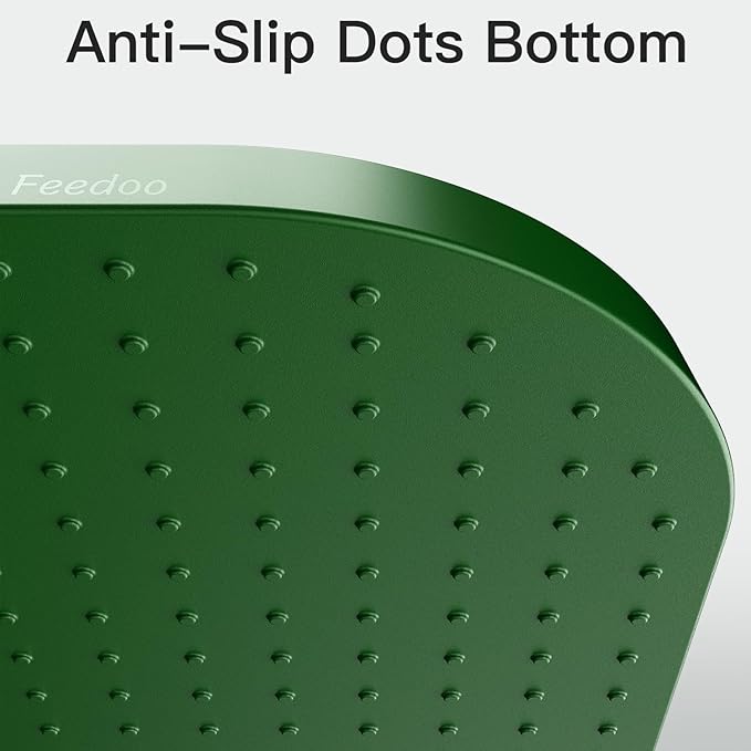 Feedoo Pet Feeding Mat [Warped Resistant Raised Edge], Water-Proof Silicone Placement for Food Water Bowls, Anti-Slip Base Protect Floor, BPA-Free&Dishwasher-Safe [28.5x16.5inch XL, Green]